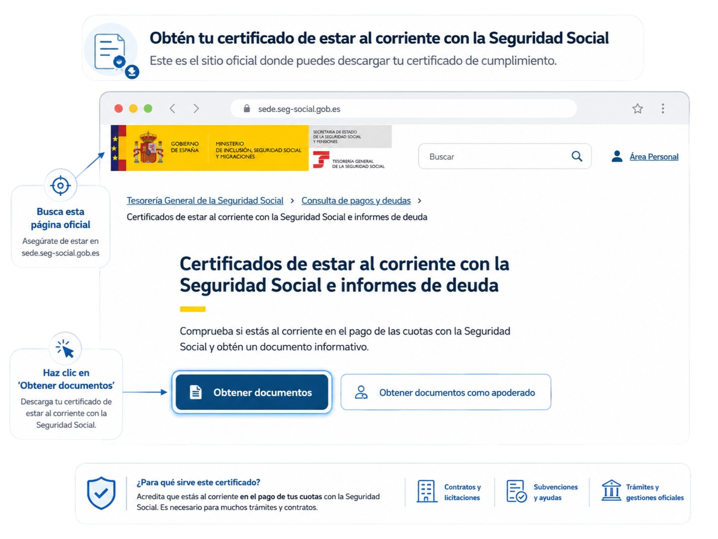 Certificado de Seguridad Social / alta de autónomo
